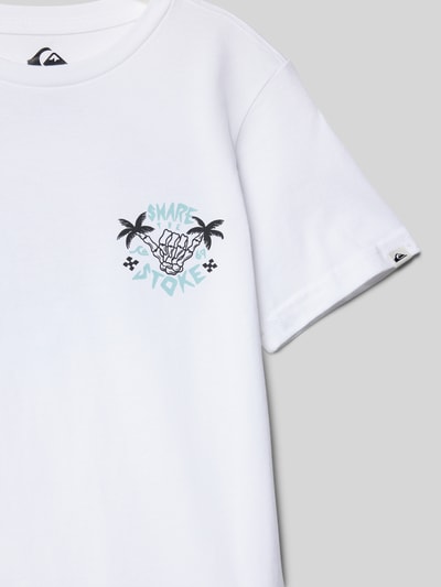 Quiksilver T-Shirt mit Rundhalsausschnitt Weiss 2