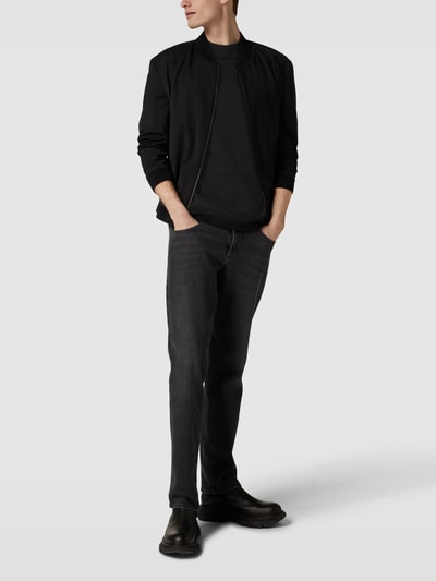 Drykorn T-Shirt mit Strukturmuster Modell 'DUSTIN' Schwarz 1