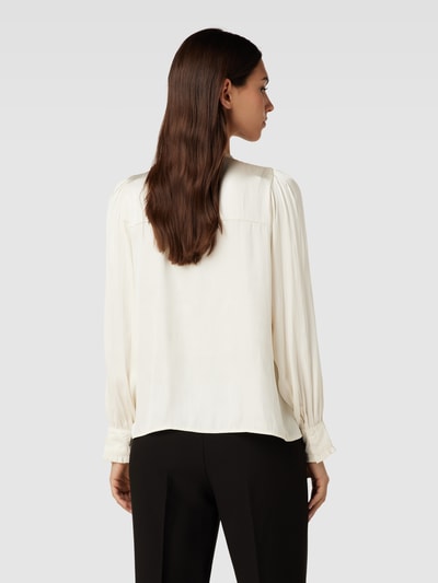 Neo Noir Blouse van satijn, model 'Zola' Offwhite - 5