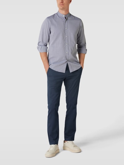 Tommy Hilfiger Chino met structuurmotief, model 'DENTON' Marineblauw - 1