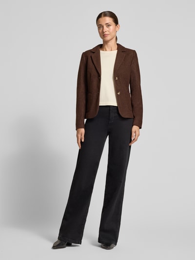 Betty Barclay Kurzblazer aus Wolle mit aufgesetzten Taschen Dunkelbraun 1
