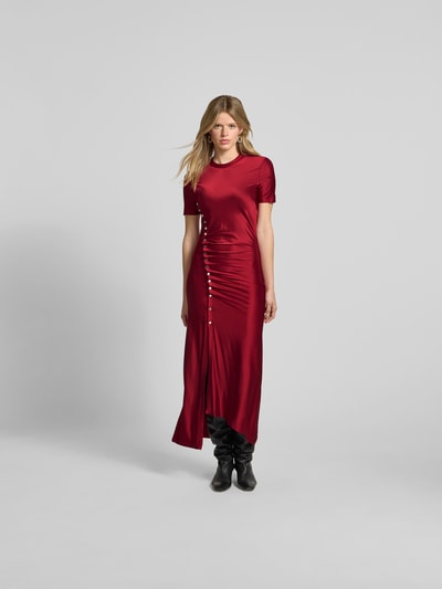 Rabanne Maxikleid mit Raffungen Rot 4