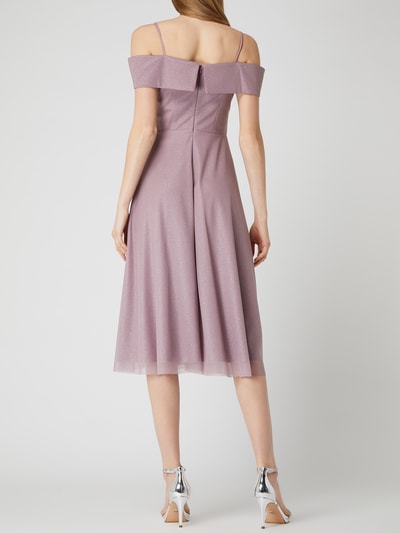 TROYDEN COLLECTION Cocktailkleid mit Glitter-Effekt Mauve 4