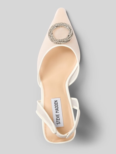 Productfoto, Pumps met siersteentjes Model 'Bellina' van Steve Madden in semi-transparante look met open hiel, hakhoogte maat 40: 11 cm