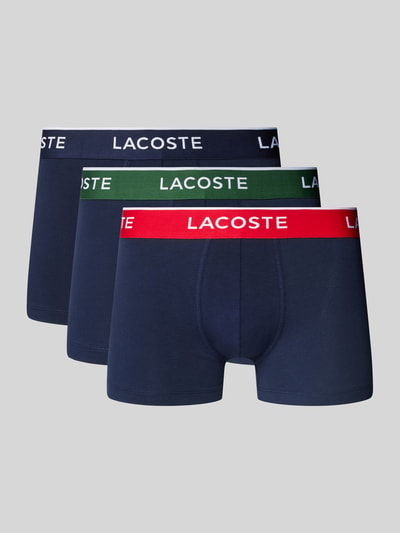 Lacoste Trunks mit elastischem Logo-Bund im 3er-Pack Blau 1