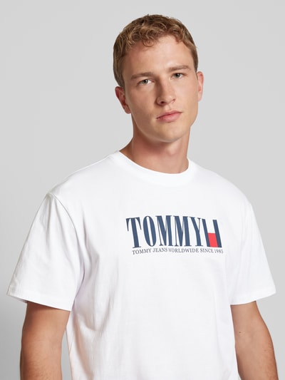 Tommy Jeans T-shirt met labelprint Wit - 3