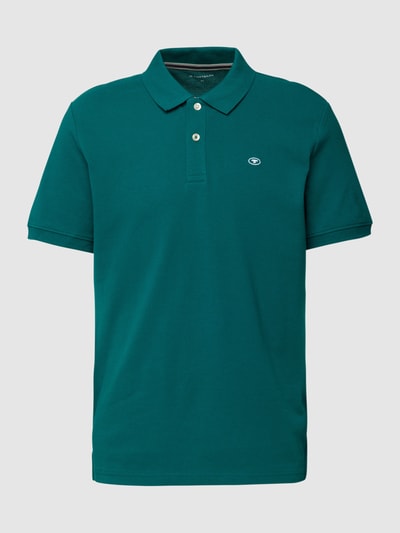 Tom Tailor Poloshirt mit Label-Stitching Modell 'PK Basic Zusatz' Petrol 2