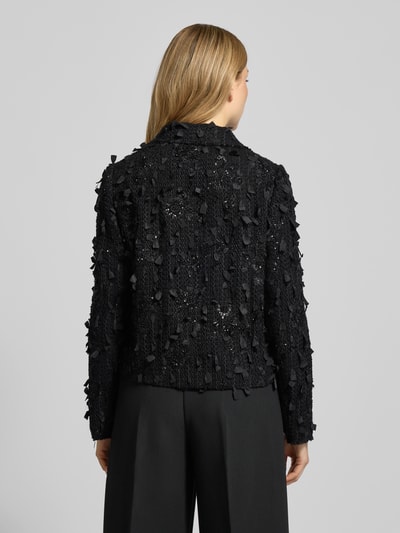 Luisa Cerano Regular fit Blazer met Structuurpatroon en Pailletten Zwart - 5