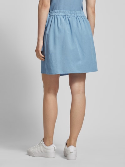 Pieces Spódnica kopertowa w jednolitym kolorze model ‘KAREN’ Jeansowy niebieski 5