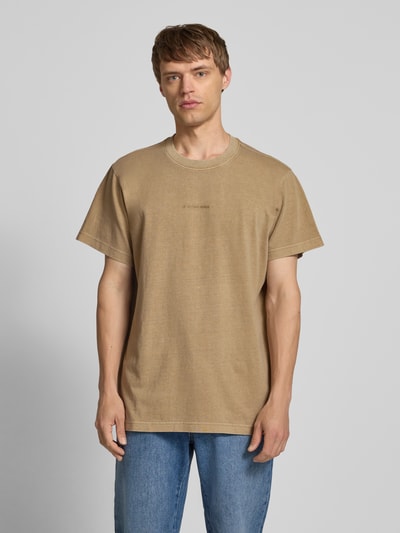 G-Star Raw T-Shirt mit Label-Patch Beige 4
