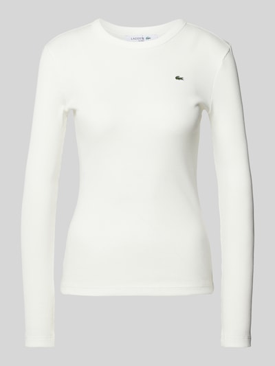 Lacoste Sport Longsleeve mit Label-Badge Offwhite 2