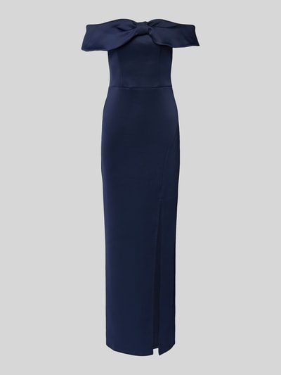 Lipsy Off-Shoulder-Kleid mit Gehschlitz Marine 2