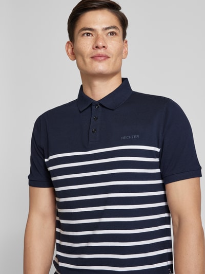 HECHTER PARIS Poloshirt mit Label-Print Hellblau 3