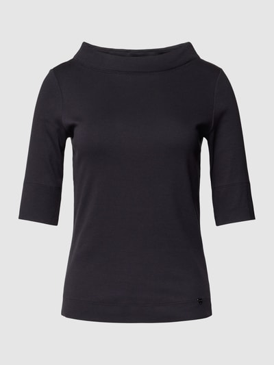 Marc Cain T-Shirt in unifarbenem Design Marine 2