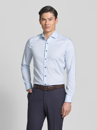 OLYMP Level 5 Koszula o kroju slim fit biznes z kołnierzykiem typu kent Błękitny 4