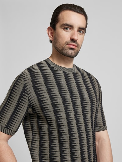 Emporio Armani T-Shirt in Strick-Optik Marine 3