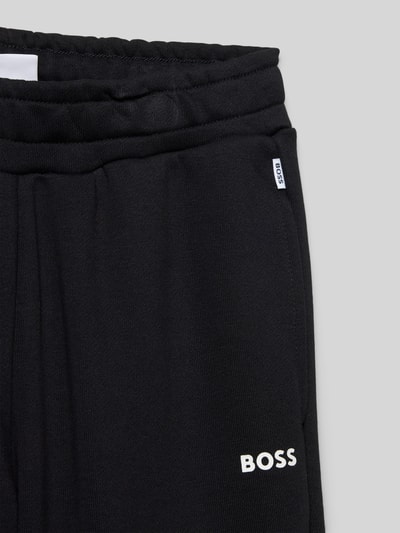 Boss Relaxed Fit Sweatpants mit Label-Print Black 2