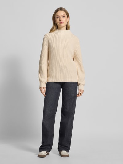 s.Oliver RED LABEL Regular Fit Strickpullover aus Baumwoll-Mix Beige 1