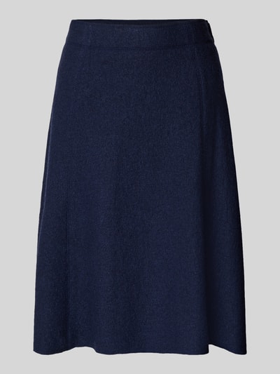 Christian Berg Woman Knielanger Rock mit gelegten Falten Dunkelblau 2