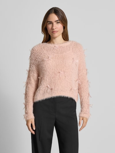 Guess Gebreide pullover met strikdetails Roze - 4