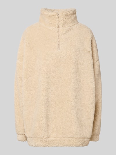Karo Kauer Oversized Fleecepullover mit Reißverschluss Weiss 2