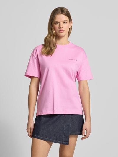 Marc O'Polo DENIM Regular Fit T-Shirt aus reiner Baumwolle Pink 4