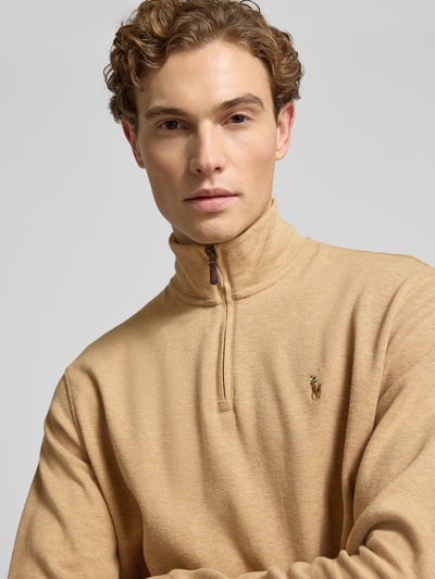 Polo Ralph Lauren Bluza ze stójką Camel melanż 3