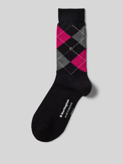 Burlington Socken aus Schurwoll-Mix Modell 'Marylebone' Black 1