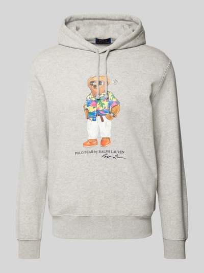 Polo Ralph Lauren Hoodie mit Motiv- und Label-Print Hellgrau 2