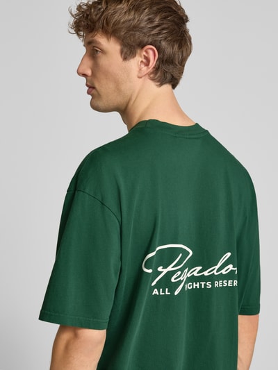 PEGADOR Oversized t-shirt z czystej bawełny model 'Pike' Ciemnozielony 3