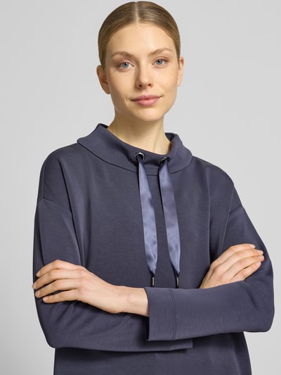 s.Oliver BLACK LABEL Loose Fit Sweatshirt aus Modal-Mix Rauchblau 3