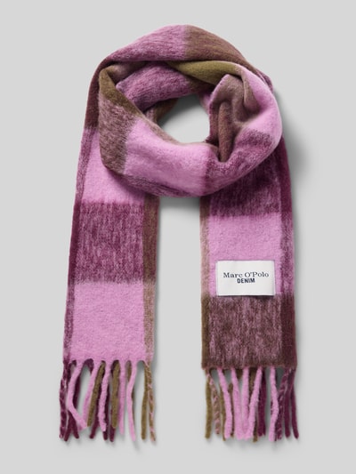 Marc O'Polo DENIM Schal aus Alpaka-Wolle mit Fransen Fuchsia 2