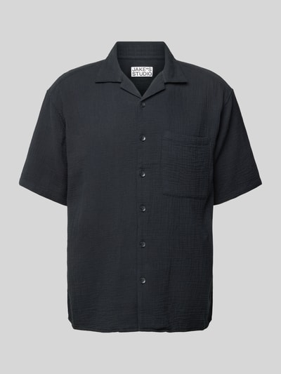 JAKE*S STUDIO MEN Koszula casualowa o kroju oversized z drobnym, fakturowanym wzorem Czarny 2