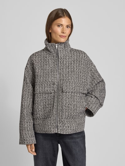 Jake*s Casual Jacke mit Stehkragen und Pattentaschen Black 4