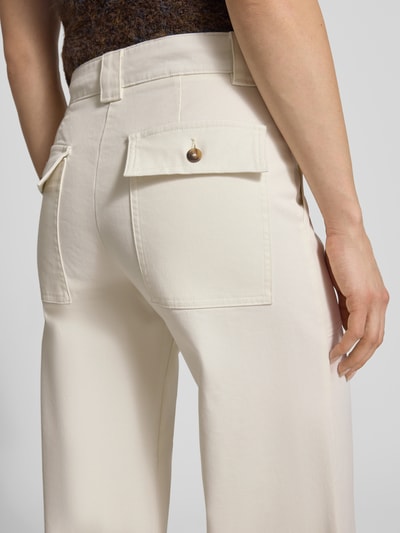 Selected Wide Leg Jeans aus Bio-Baumwoll-Mix Modell 'HOTEL AMOUR' Offwhite 3