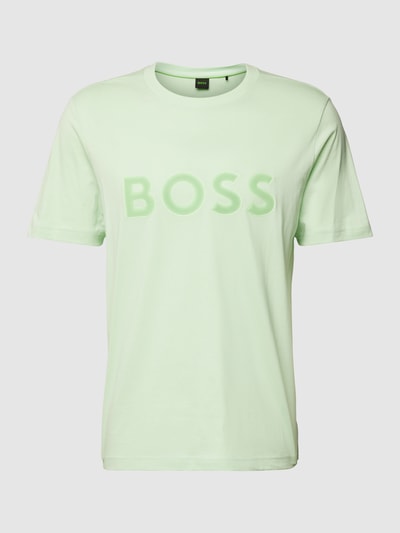 BOSS Green T-shirt met labelprint Lichtgroen - 2