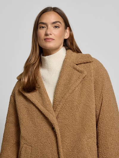 Christian Berg Woman Selection Teddy-Mantel mit Steppeinsatz und Knopfverschluss Mittelbraun 3