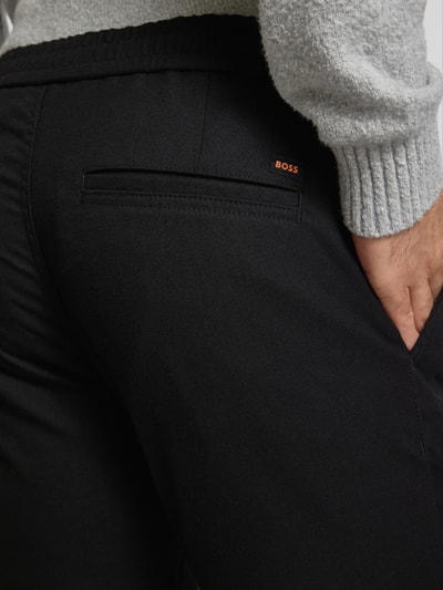 BOSS Orange Tapered fit chino met tunnelkoord Zwart - 3