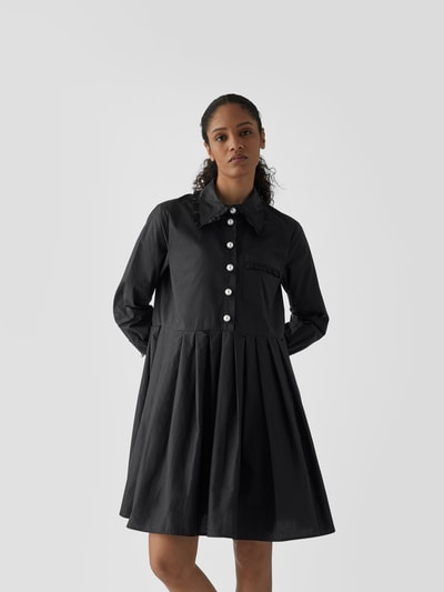 Custommade Blusenkleid mit Umlegekragen Schwarz 4