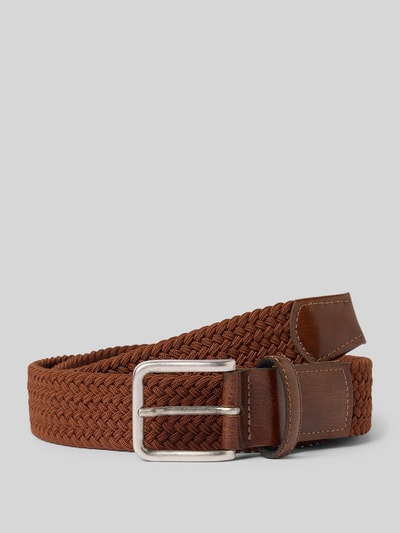 Lloyd Men's Belts Pasek z efektem plecionki Koniakowy 1