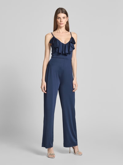 Guess Jumpsuit met volant, model 'ALICE SLINKY' Marineblauw - 4