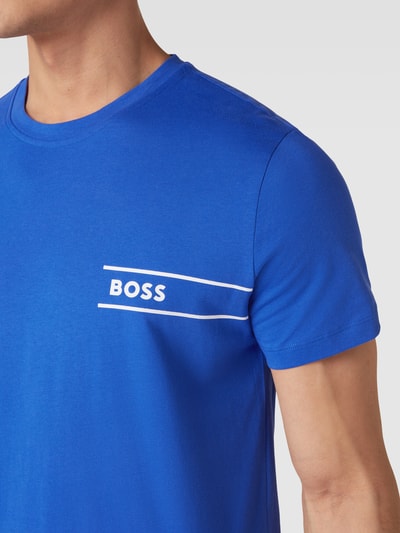 BOSS T-shirt met labeldetail Koningsblauw - 3