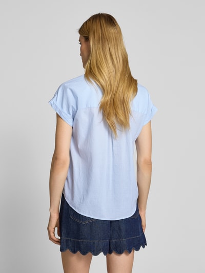 Soyaconcept Regular Fit Hemdbluse mit Kappärmeln Modell 'DINAH' Hellblau 5