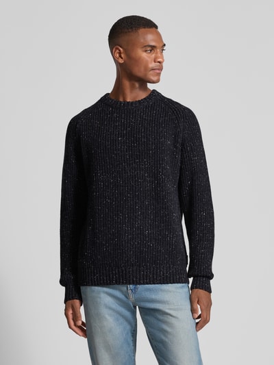 Armedangels Regular Fit Strickpullover aus Baumwoll-Woll-Mix Modell 'KIAANO' Black 4