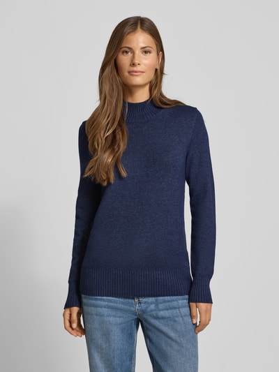 Christian Berg Woman Sweter z dzianiny ze stójką Ciemnoniebieski melanż 4