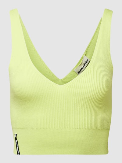 Armedangels Crop Top in Ripp-Optik Hellgruen 2