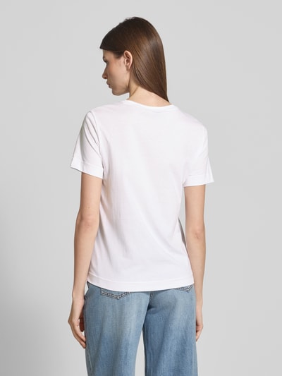 Gant T-shirt o kroju regular fit z czystej bawełny z nadrukiem z logo Biały 5