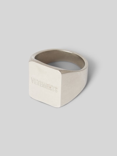 VETEMENTS Ring mit Logo-Prägung Silber 2