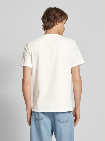 Blend T-Shirt mit geripptem Rundhalsausschnitt Weiss 5