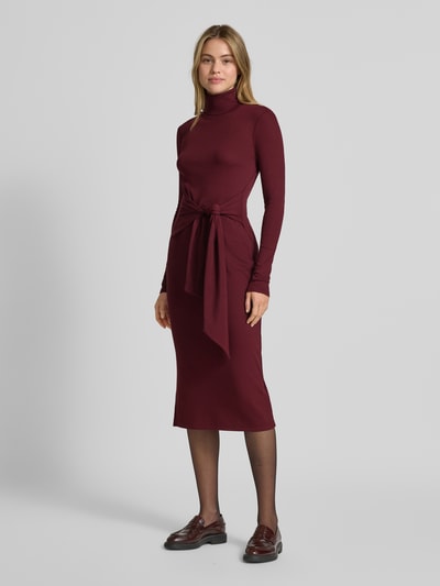 Lauren Ralph Lauren Midi-jurk met col, model 'VAUREEN' Bordeaux - 1